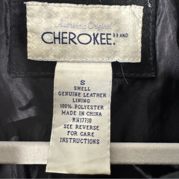 Cherokee Genuine Suede Leather Jacket Zip Front Washable - Picture 6 of 8
